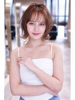 アンスリウム 箕面萱野(Anthurium)&nbsp;ミディアムレイヤー/大人可愛い/髪質改善/シースルーバング
