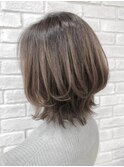 Aラインボブ×外国人風グレージュ