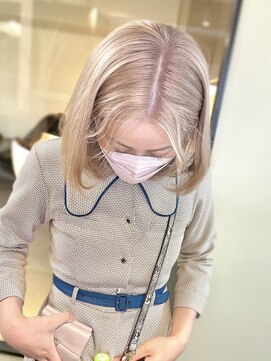 ディア(.eer) 暖色系ハイトーンカラー が人気☆ミルクティーベージュ/心斎橋