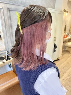 アネラ(Anela) モーブピンクインナーカラー　ミディアム　(平井】