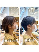 ロンド レグリーズ 立川(Lond leglise)&nbsp;【山方 直也】グレージュカラー×マッシュショート×美髪