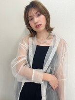 【山田】シースルーバング小顔レイヤー外ハネボブ