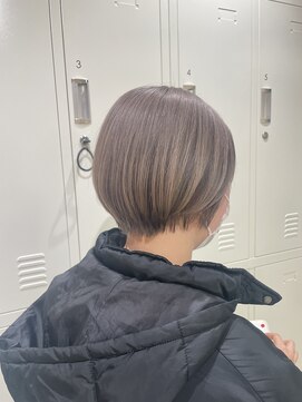 フェイス 石川町 (FACE) 丸みショート×ミルクティーベージュ