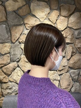 ラック(LUCK) 切りっぱなしボブ/美髪/ピンクブラウン/ハイライト