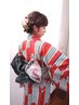浴衣とヘアセット￥7000