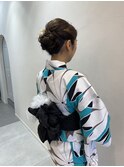 【自由が丘】 浴衣アレンジ/30代40代50代/ミントアッシュ