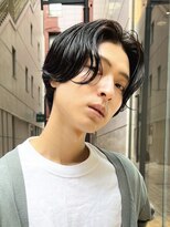 艶センターパートニュアンスパーマカルマパーマダークアッシュ