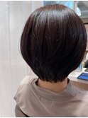 ショートボブ/ココアブラウン