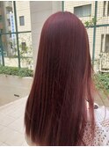 韓国 ブリーチなし ボルドーカラー 成城