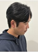 メンズマッシュセンターパートスパイラルパーマニュアンスパーマ