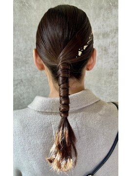 スタイル 横浜(STYLE) 結婚式お呼ばれタイト編みおろし/ヘアセット/カチモリ/アレンジ