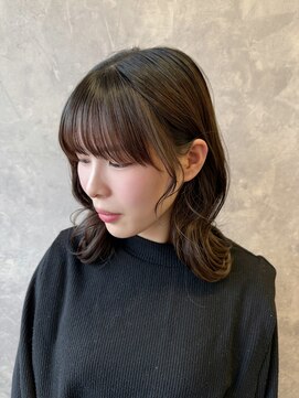 ザ ラブズ ラフズ ヘアー 本店(the loves laughs hair) ダークグレージュ/くびれヘア/艶髪/ミディアム