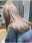 ミルクティーベージュカラーダブルカラーケアブリーチ佐賀カラー