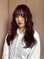 ヨーク(YOKE)&nbsp;【YOKE】レイヤーロングチェリーレッドワインレッドブリーチなし