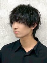 ワンズナゴヤ 名古屋栄店(ONE's NAGOYA) スペインカールスパイキーショートブルーブラックフェザーパーマ