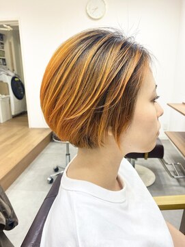 ランプ(Lamp) くびレイヤーグレーベージュニュアンスカラー白髪染め白髪ぼかし