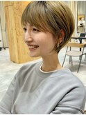20代/30代/ニュアンスカラー/小顔/前髪カット/ショート/表参道
