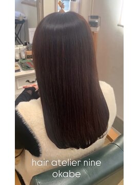 ヘアアトリエ ナイン 岡部店(hair atelier nine) ヘッドスパ/チェリーレッド/ハイレイヤーウルフ/髪質改善/福島市