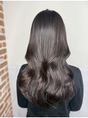 レイヤーカット×グレージュ