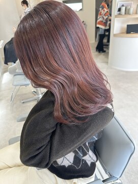 ベル サウス(BHEL south) ＊ミディアムレイヤーボブグレージュ顔周りカット