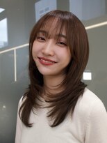 ロック(rock)&nbsp;レイヤー/レイヤーカット/顔まわり/顔周りカット/透明感カラー