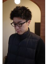 エディ(Edy)&nbsp;メンズスパイキーボックスショートツイストピンパーマ眉毛カット