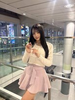 カシュカシュ 表参道(cache cache) ブルーブラックカラーアイドル前髪顔周り髪質改善つや髪