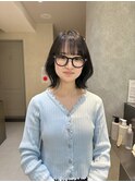 くびれボブ/大人かわいい/透明感カラー