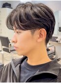 似合わせカット30代40代50センターパート刈り上げマッシュ
