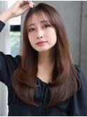 ★コテ巻き風パーマデジタルパーマ韓国風パーマ顔周りカット前髪