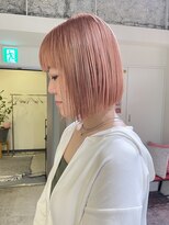 ノル 栄矢場町(nol)&nbsp;コーラルピンク × 切りっぱなしボブ