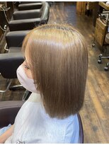 ジャスミンバイカルフール(JASMINE by carrefour)&nbsp;切りっぱなしボブ×ミルクティーベージュ