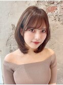 大人可愛い★ひし形ミディ/レイヤーカット/ワンカールパーマも◎