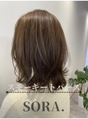 ☆サンドベージュ×外ハネミディアム☆