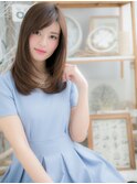斜めバングオリーブアッシュエアストレートc5越谷20代30代40代