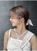 結んでも可愛い長めバング♪顔周りカット/イメチェン/美髪