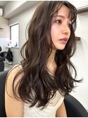 【Blanc】レイヤーロング_グレージュカラー_ウェーブロング_S