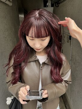 パークレーン アイス イヴェン(park lane ICI yeven) ブリーチなし　ボルドー　チェリーレッド　/akari