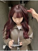 ブリーチなし ボルドー チェリーレッド /akari