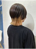 ブリーチ1回~ウルフカット×襟足インナーベージュ池袋東口