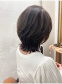 大人韓国風3Dカーブ＊ミディアムヘアもひし形レイヤーで上品美人