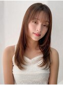 小顔 前髪 レイヤーカット ホワイトグレージュ"