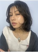 切りっぱなしボブ透明感カラー20代30代シースルーバング