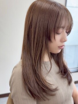 エムフロムソレイユミュー(M from soleil mju) 前髪あり/顔周りレイヤー /ミルクティラベンダー