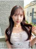 ミルクティブラウン ココアブラウン アイドル前髪 シースルー
