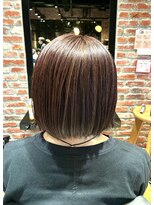 オーガニック アトリエ 大宮(organic+atelier)&nbsp;30代40代◎ハイライト白髪ぼかし小顔ひし形ショートボブ