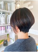 ◎30代40代小顔ショートレイヤー×透明感グレージュ