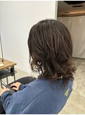 朝楽5分セットのくるふわレイヤーボブパーマスタイル◎