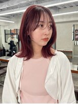 ニコトウキョウ 新宿(nico TOKYO) ダブルカラーチェリーレッドピンクブラウンミディアムレイヤー