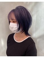 ウールトウキョウ 渋谷(wool TOKYO) 暗めラベンダーパープルウルフ/ブリーチ/ダブルカラー/渋谷/原宿